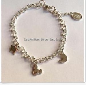 Mickey Mouse Ears Charms Bracelet Disney 7-3/4"